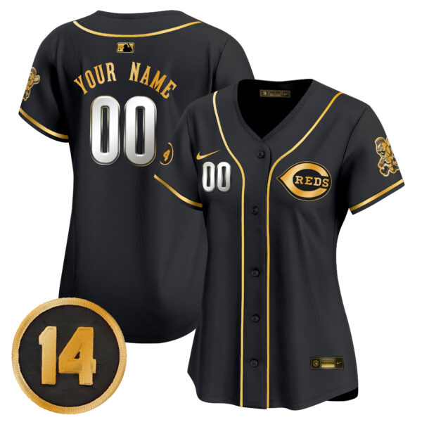 Cincinnati Reds Pete Rose Patch Vapor Premier Limited Custom Jersey - All Stitched - Image 9