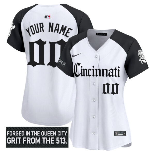 Cincinnati Reds 'Gothic Queen City Edition' Vapor Premier Limited Custom Jersey - All Stitched - Image 6