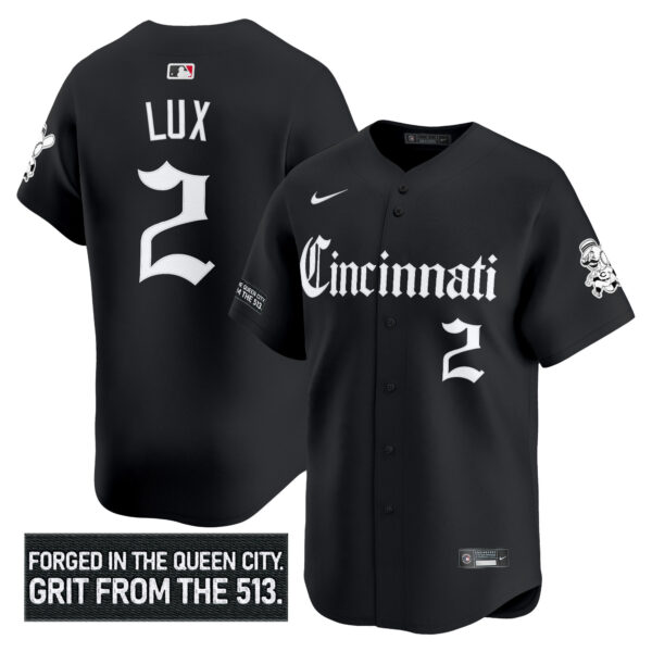 Men's Cincinnati Reds 'Gothic Queen City Edition' Vapor Premier Limited Jersey - All Stitched - Image 4