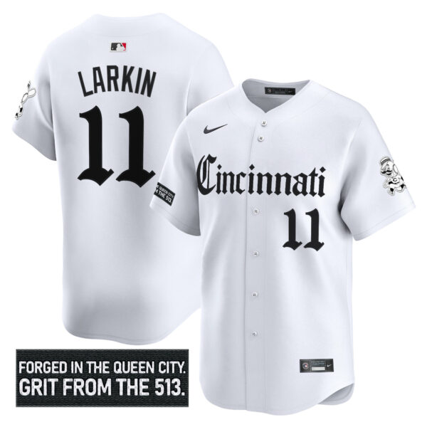 Men's Cincinnati Reds 'Gothic Queen City Edition' Vapor Premier Limited Jersey - All Stitched - Image 11