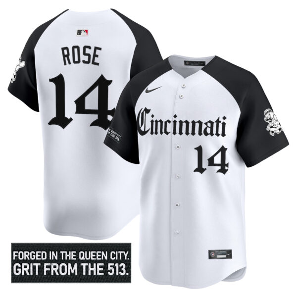 Men's Cincinnati Reds 'Gothic Queen City Edition' Vapor Premier Limited Jersey - All Stitched - Image 17