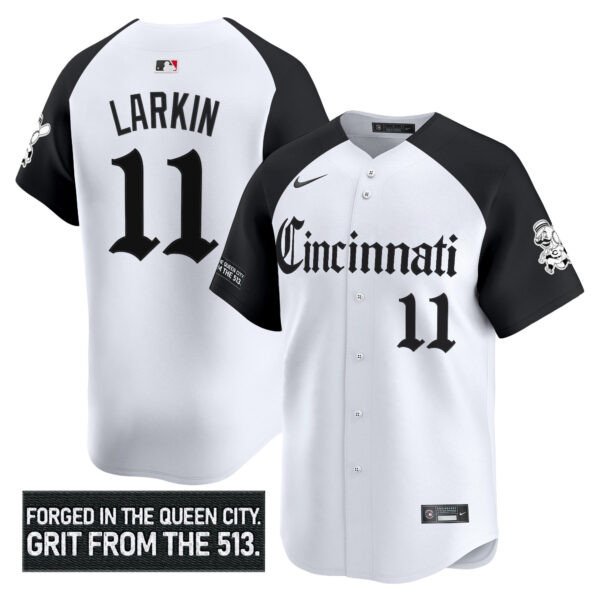 Men's Cincinnati Reds 'Gothic Queen City Edition' Vapor Premier Limited Jersey - All Stitched - Image 19