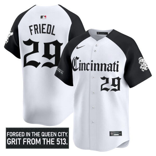 Men's Cincinnati Reds 'Gothic Queen City Edition' Vapor Premier Limited Jersey - All Stitched - Image 21