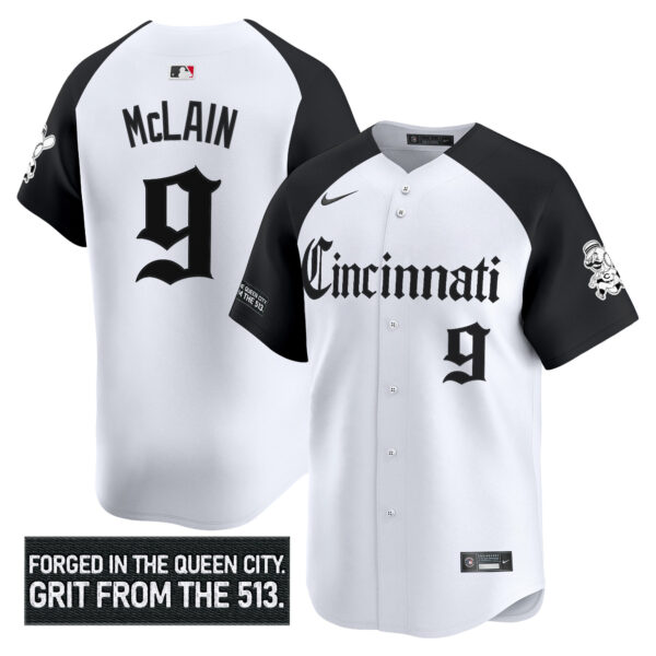 Men's Cincinnati Reds 'Gothic Queen City Edition' Vapor Premier Limited Jersey - All Stitched - Image 23