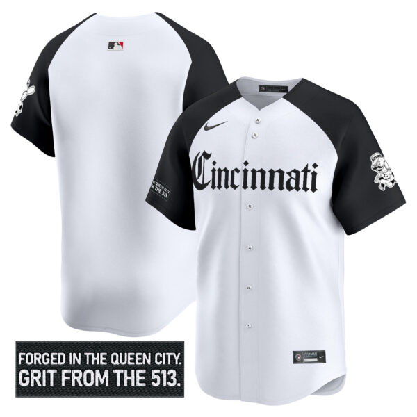 Men's Cincinnati Reds 'Gothic Queen City Edition' Vapor Premier Limited Jersey - All Stitched - Image 24