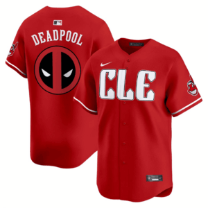 Deadpool Cleveland Guardians Cool Base Red Jersey - All Stitched