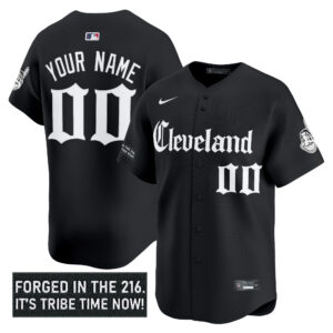 Cleveland Indians 'Gothic Iron Edition' Vapor Premier Limited Custom Jersey - All Stitched