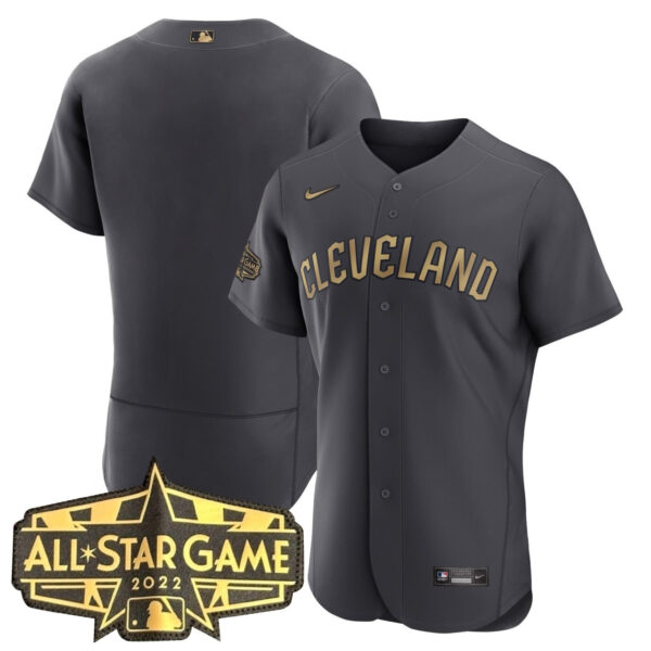 Cleveland Guardians Charcoal 2022 All-star Jersey - All Stitched