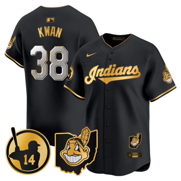 Men's Cleveland Indians Larry Doby Patch Vapor Premier Limited Jersey - All Stitched - Image 4