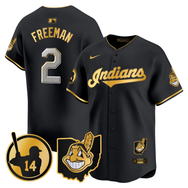 Men's Cleveland Indians Larry Doby Patch Vapor Premier Limited Jersey - All Stitched - Image 7