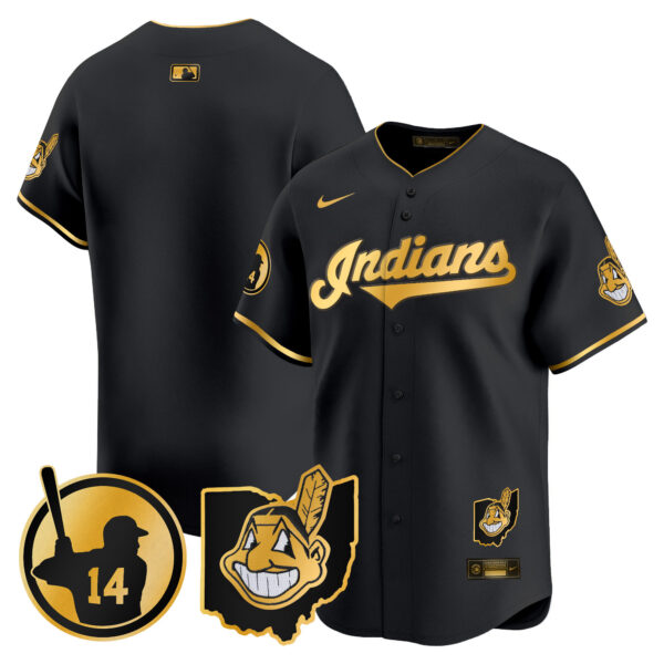 Men's Cleveland Indians Larry Doby Patch Vapor Premier Limited Jersey - All Stitched - Image 8