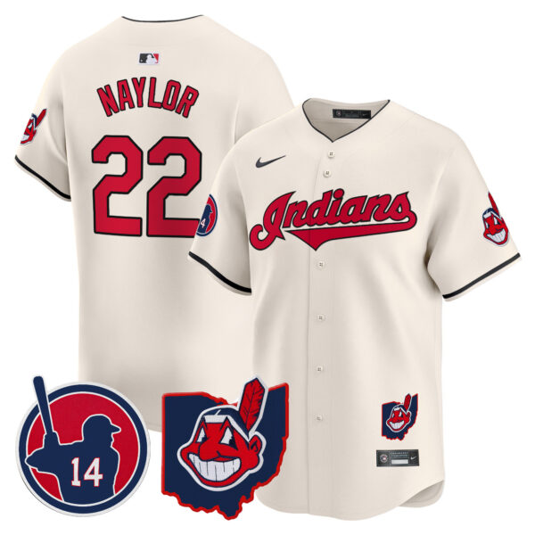 Men's Cleveland Indians Larry Doby Patch Vapor Premier Limited Jersey - All Stitched - Image 19