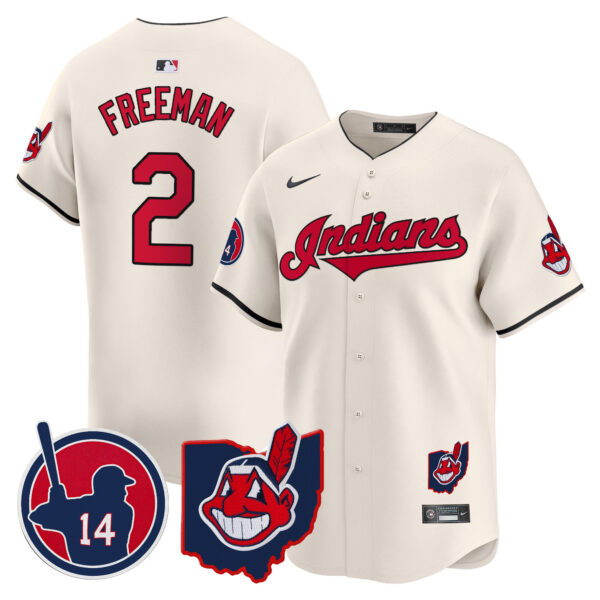 Men's Cleveland Indians Larry Doby Patch Vapor Premier Limited Jersey - All Stitched - Image 23