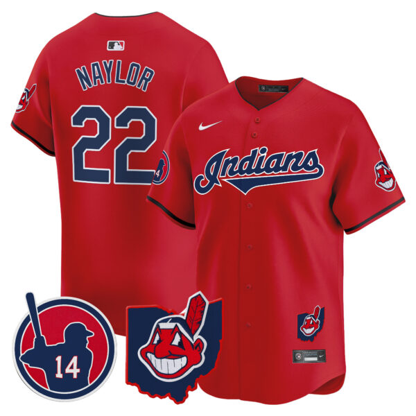 Men's Cleveland Indians Larry Doby Patch Vapor Premier Limited Jersey - All Stitched - Image 27
