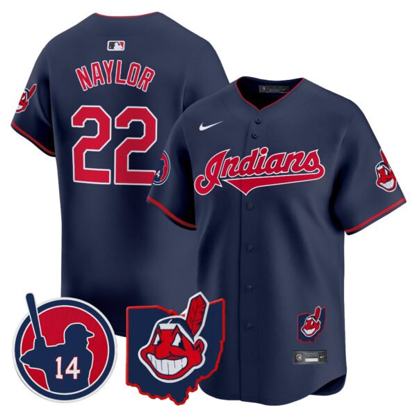 Men's Cleveland Indians Larry Doby Patch Vapor Premier Limited Jersey - All Stitched - Image 35