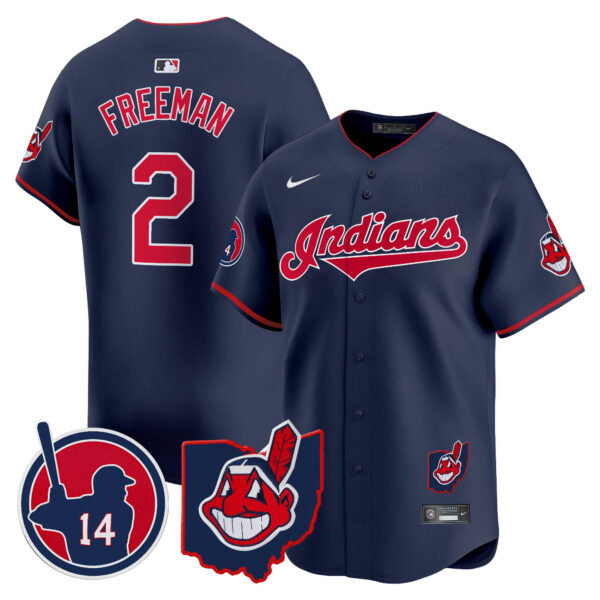 Men's Cleveland Indians Larry Doby Patch Vapor Premier Limited Jersey - All Stitched - Image 39