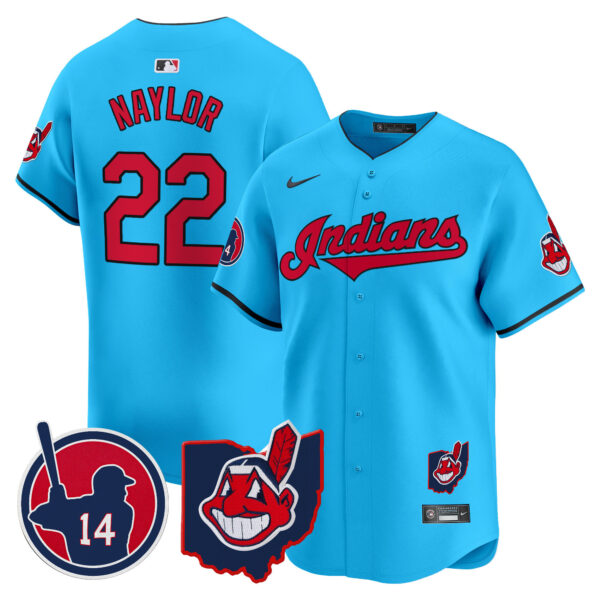 Men's Cleveland Indians Larry Doby Patch Vapor Premier Limited Jersey - All Stitched - Image 43