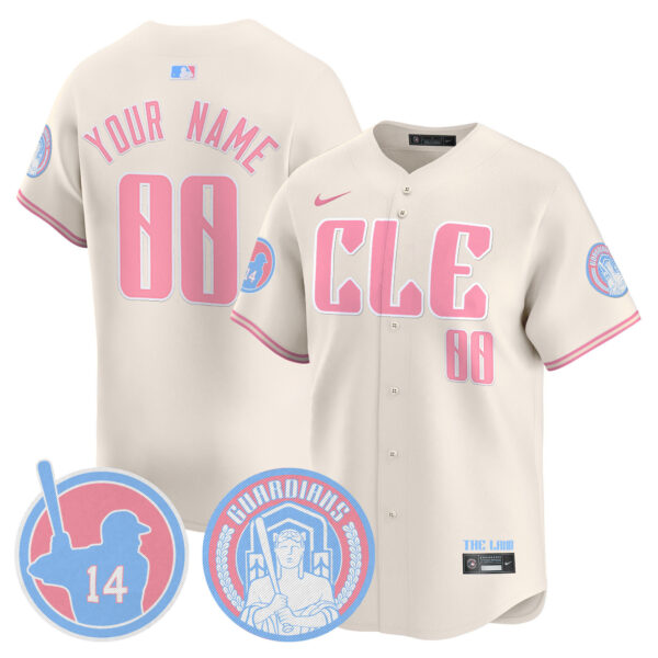 Cleveland Guardians Bubblegum Pink Vapor Premier Limited Custom Jersey - All Stitched - Image 3