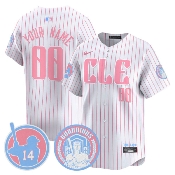 Cleveland Guardians Bubblegum Pink Vapor Premier Limited Custom Jersey - All Stitched - Image 4