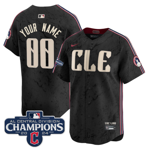 Cleveland Guardians 2024 AL Central Division Champions Vapor Premier Limited Custom Jersey - All Stitched - Image 2