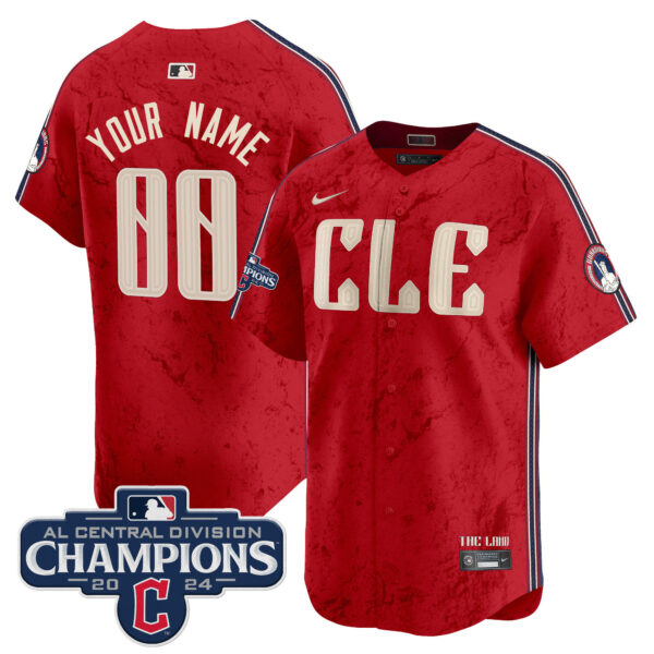 Cleveland Guardians 2024 AL Central Division Champions Vapor Premier Limited Custom Jersey - All Stitched - Image 3