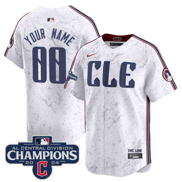Cleveland Guardians 2024 AL Central Division Champions Vapor Premier Limited Custom Jersey - All Stitched - Image 4