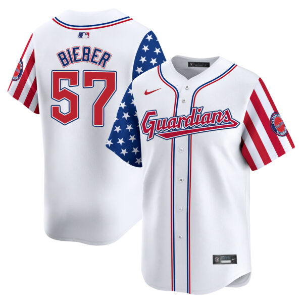 Cleveland Guardians 2024 Independence Day Vapor Premier Limited Jersey - All Stitched - Image 2