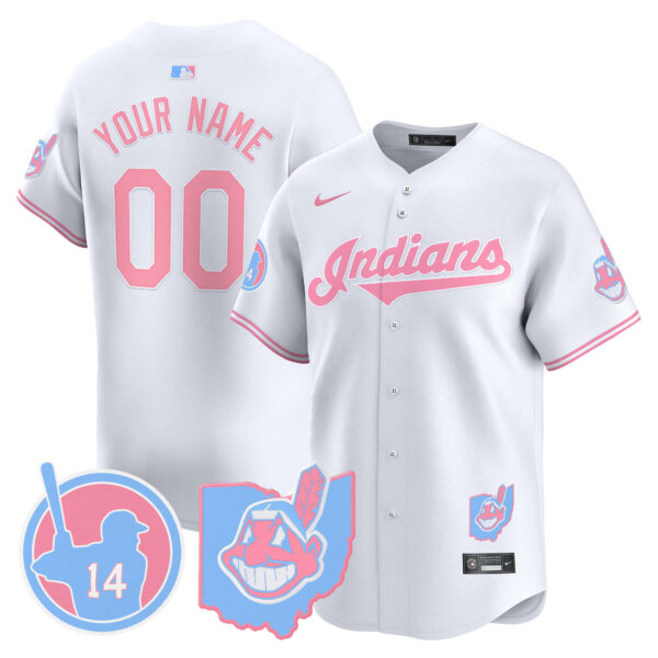 Cleveland Indians Larry Doby Bubblegum Pink Vapor Premier Limited Custom Jersey - All Stitched - Image 5