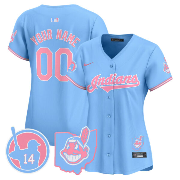Cleveland Indians Larry Doby Bubblegum Pink Vapor Premier Limited Custom Jersey - All Stitched - Image 7