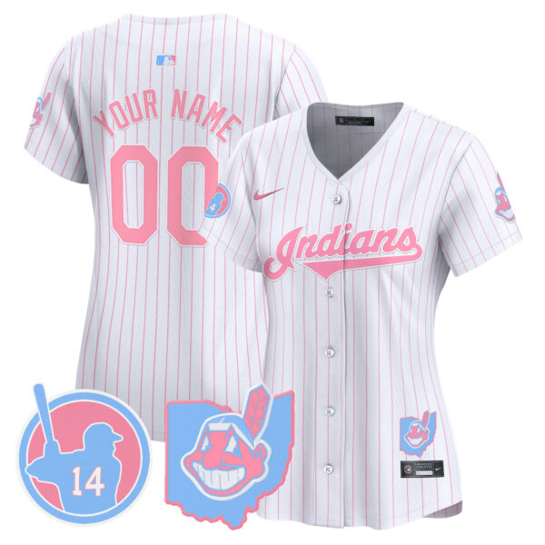 Cleveland Indians Larry Doby Bubblegum Pink Vapor Premier Limited Custom Jersey - All Stitched - Image 9