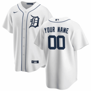 Detroit Tigers White Baseball Custom Jersey - All Stitched