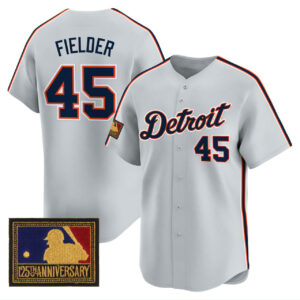 Cecil Fielder #45 Detroit Tigers Gray Baseball Jersey - All Stitched