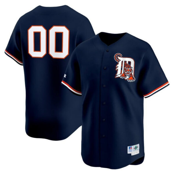 Detroit Tigers Navy Custom Jersey - All Stitched - Image 2