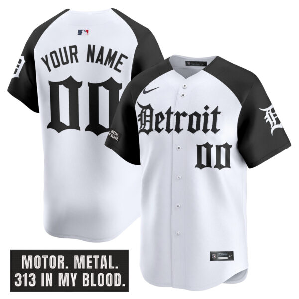 Detroit Tigers 'Motor Gothic Edition' Vapor Premier Limited Custom Jersey - All Stitched - Image 3