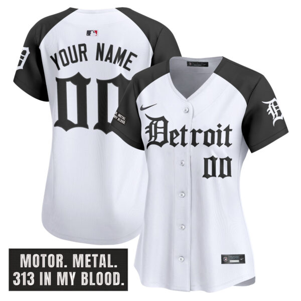 Detroit Tigers 'Motor Gothic Edition' Vapor Premier Limited Custom Jersey - All Stitched - Image 6