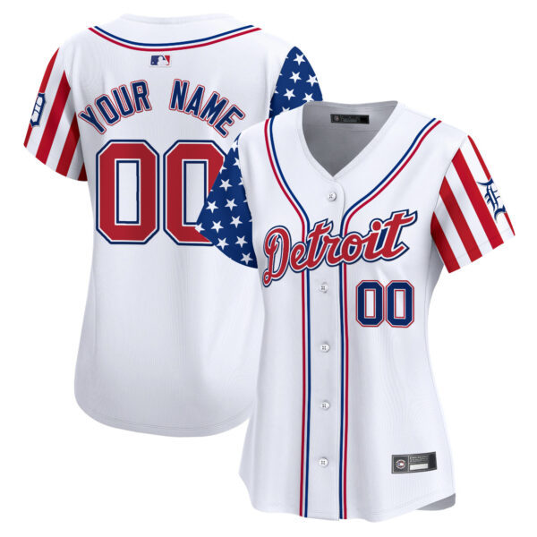 Detroit Tigers 2025 Independence Day Vapor Premier Limited Custom Jersey - All Stitched - Image 5