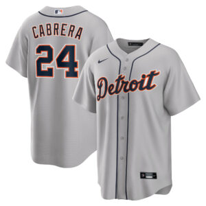 Miguel Cabrera Detroit Tigers Gray Jersey - All Stitched