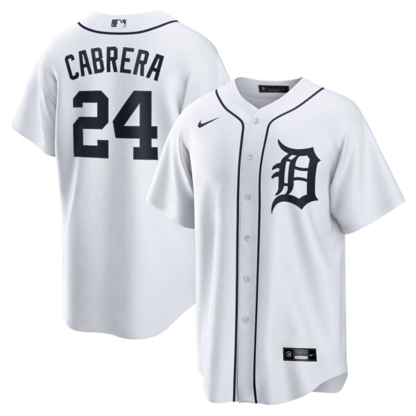 Miguel Cabrera Detroit Tigers White Jersey - All Stitched