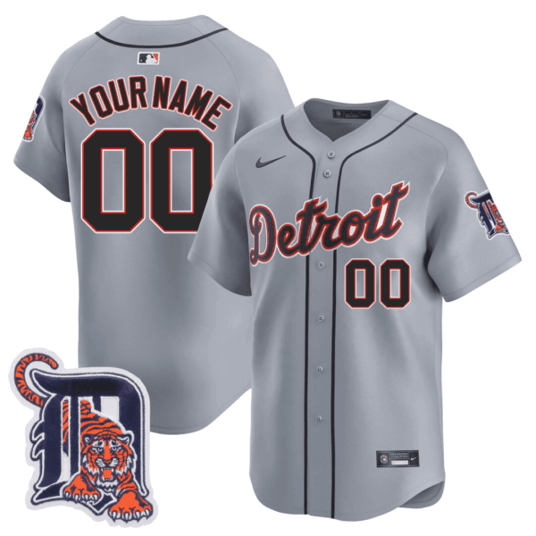 Detroit Tigers Logo Patch Baseball Custom Jersey - All Stitched - Image 4