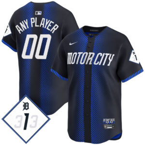 Detroit Tigers 2024 City Connect Navy Custom Jersey - All Stitched