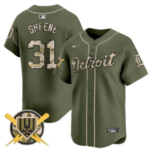 Detroit Tigers Armed Forces Day Vapor Premier Limited Jersey - All Stitched