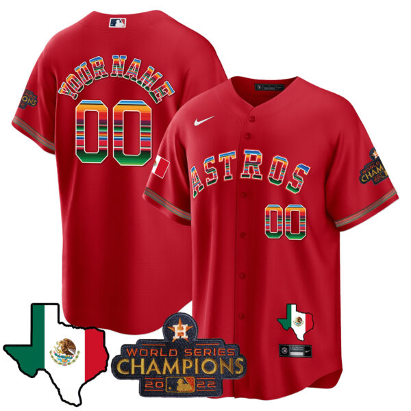 Astros Mexico Texas Map Cool Base Custom Jersey - All Stitched - Image 5