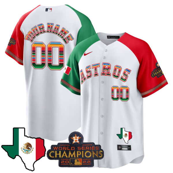 Astros Mexico Texas Map Cool Base Custom Jersey - All Stitched - Image 6