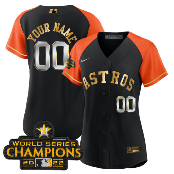 Astros 2023 Gold Alternate Custom Jersey – All Stitched - Image 3