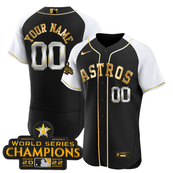 Astros 2023 Gold Alternate Custom Jersey – All Stitched - Image 4
