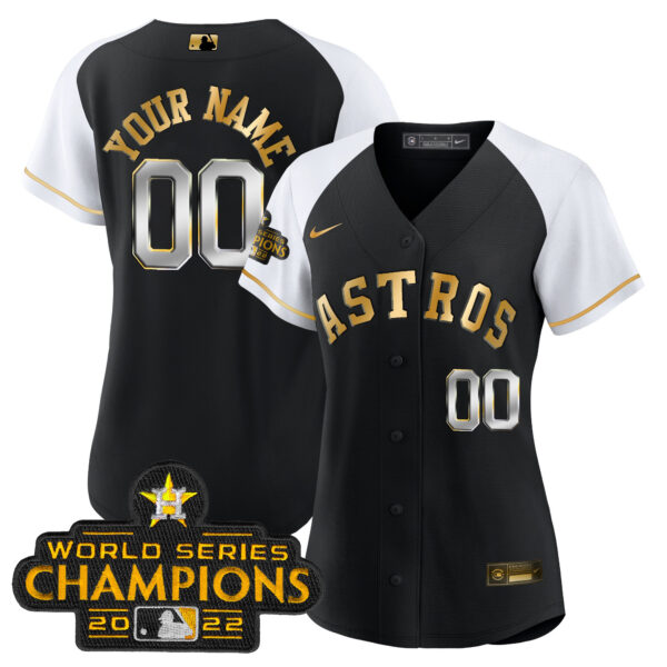 Astros 2023 Gold Alternate Custom Jersey – All Stitched - Image 6
