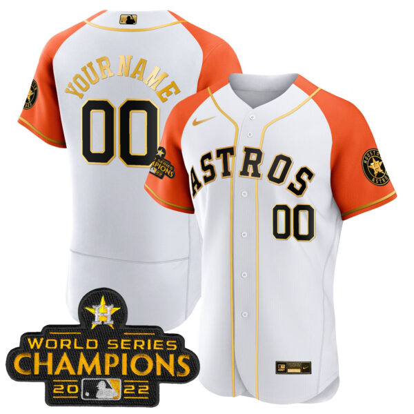 Astros 2023 Gold Alternate Custom Jersey – All Stitched - Image 7