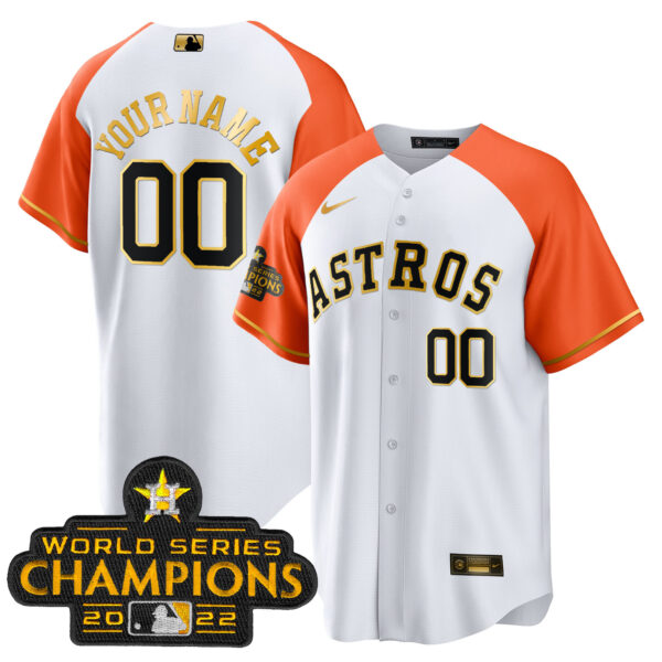 Astros 2023 Gold Alternate Custom Jersey – All Stitched - Image 8