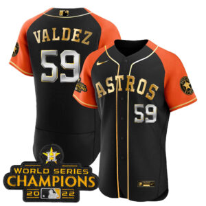 Framber Valdez Astros 2023 Gold Alternate Flex Base Jersey – All Stitched