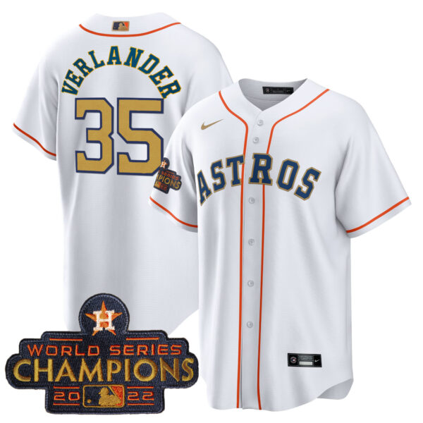 Youth's Astros 2023 Gold Cool Base Collection Jersey – All Stitched - Image 5
